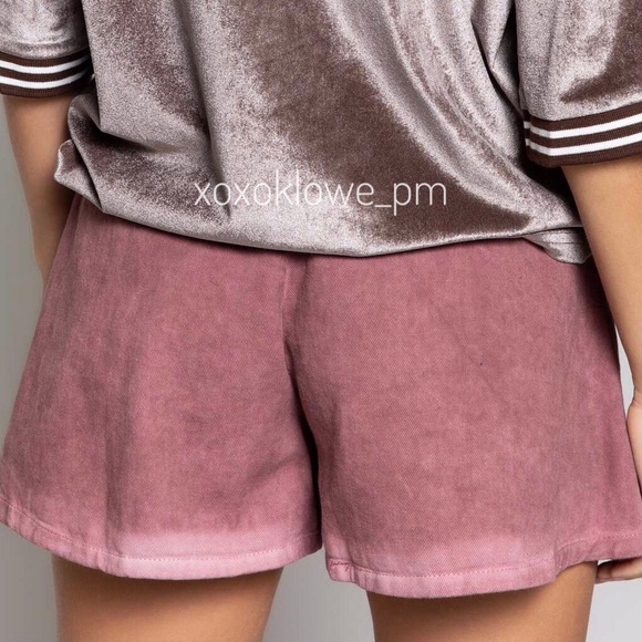 POL Red Denim Elastic Waist Front Pocket Shorts Relaxed Fit - Picture 10 of 13